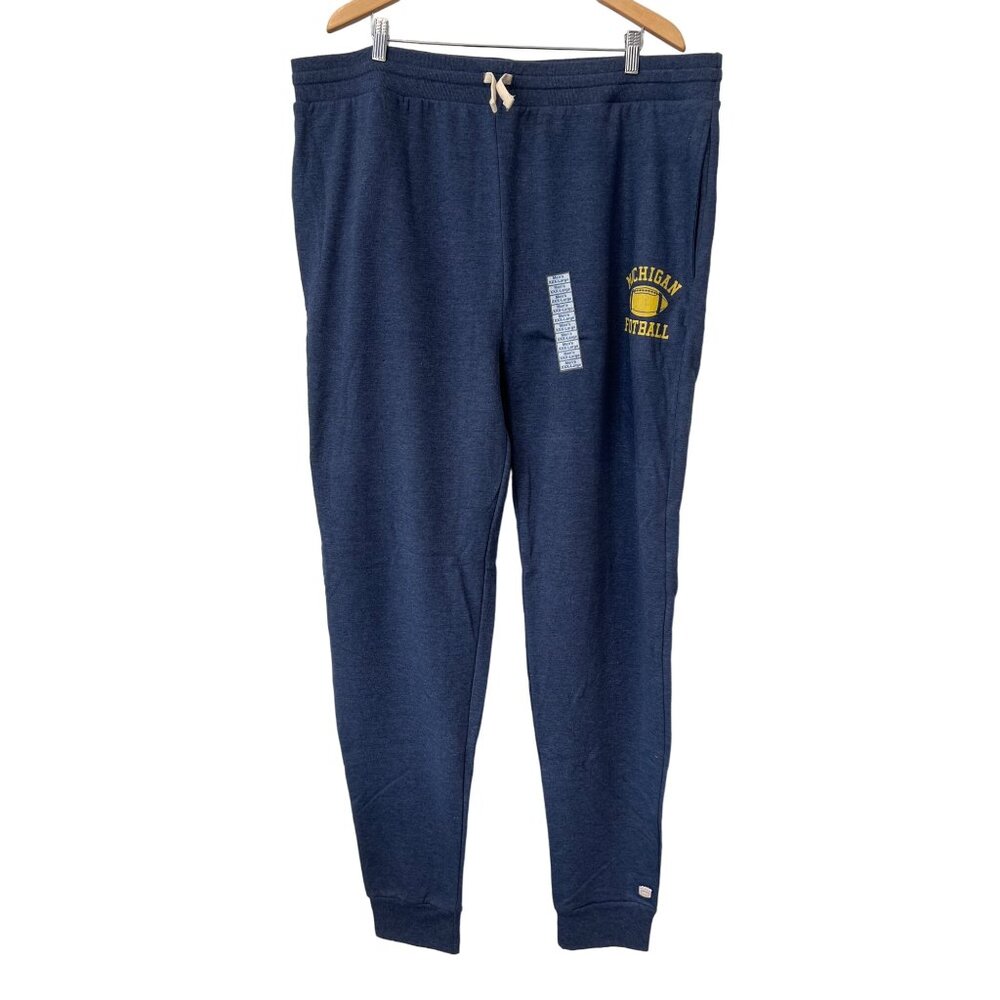 Homefield Michigan Football Pull On Jogger Sweatpants Mens 4XL Navy Comfort NEW